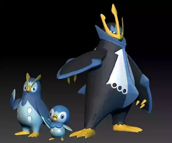 Pokemon Piplup Prinplup Empoleon 3D print model