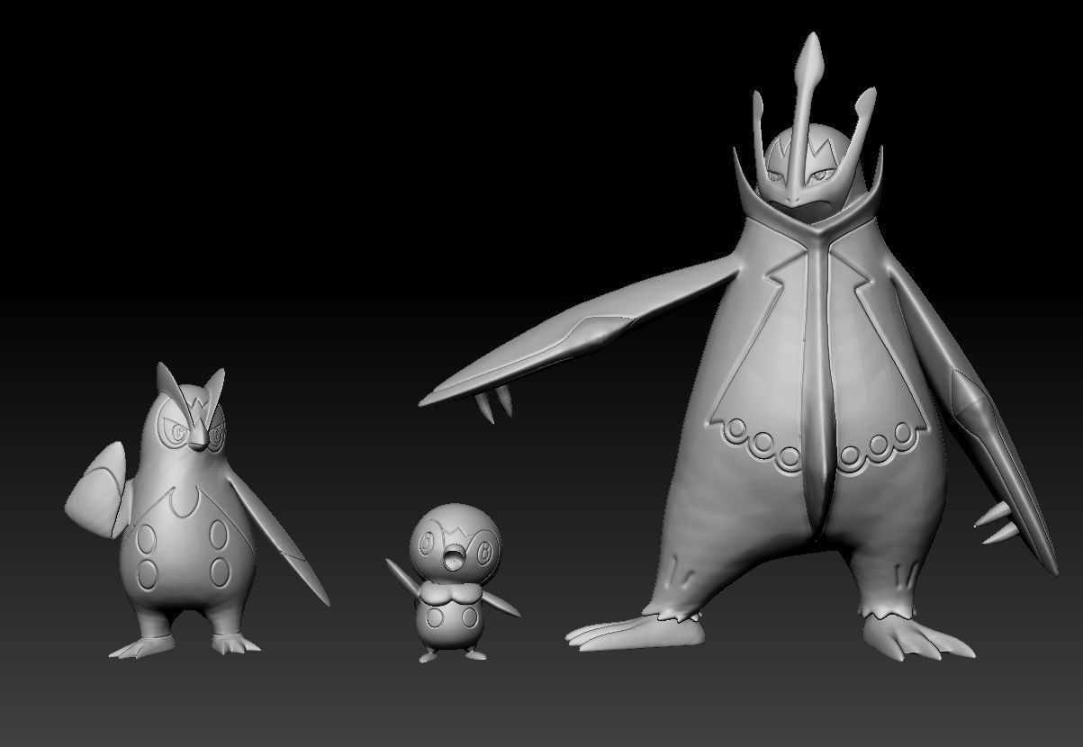 Pokemon Piplup Prinplup Empoleon 3D print model_1