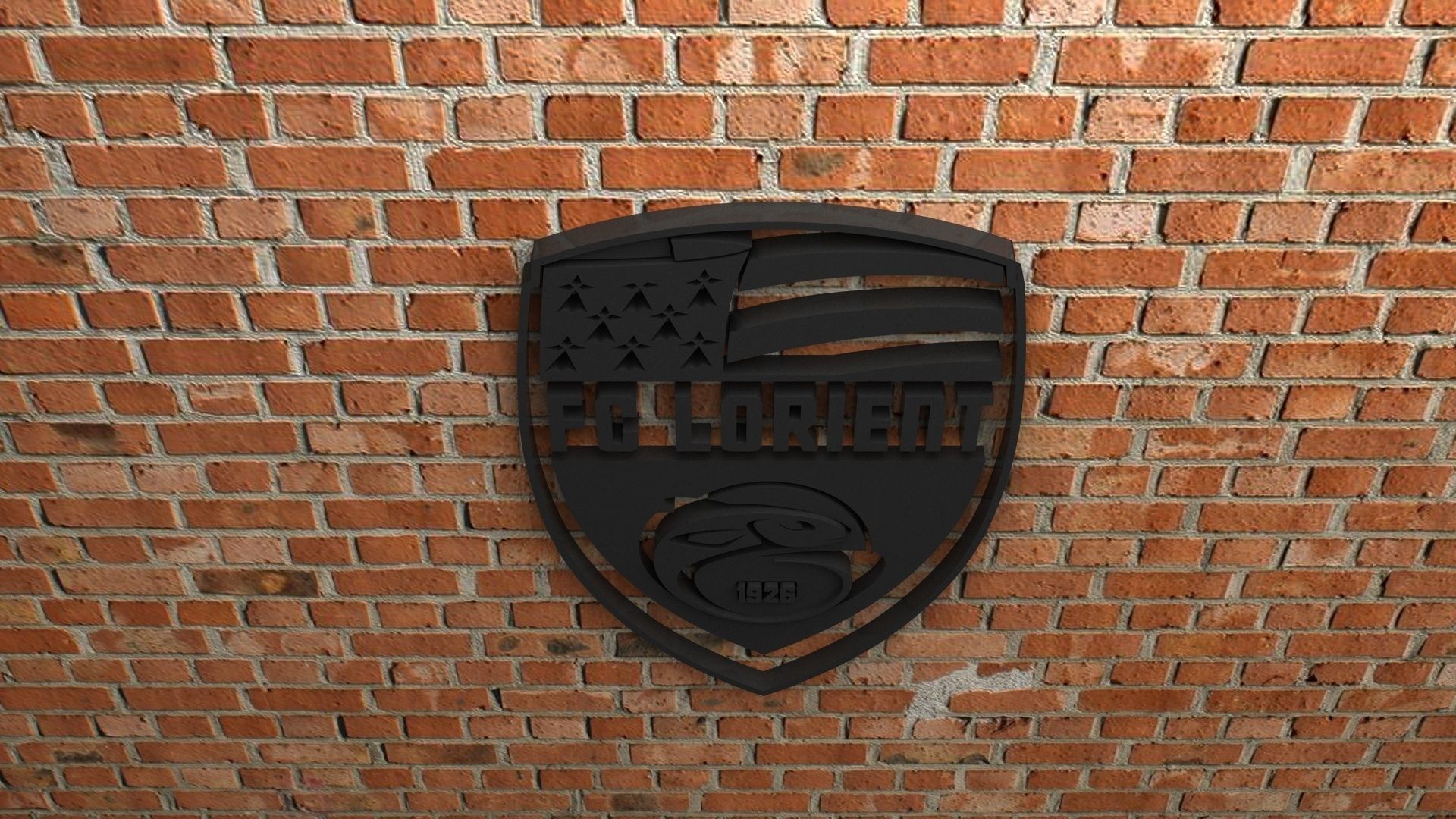 FC Lorient Logo 3D print model_2