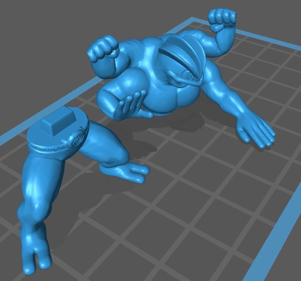 Pokemon Machop Machoke Machamp 3D print model_2