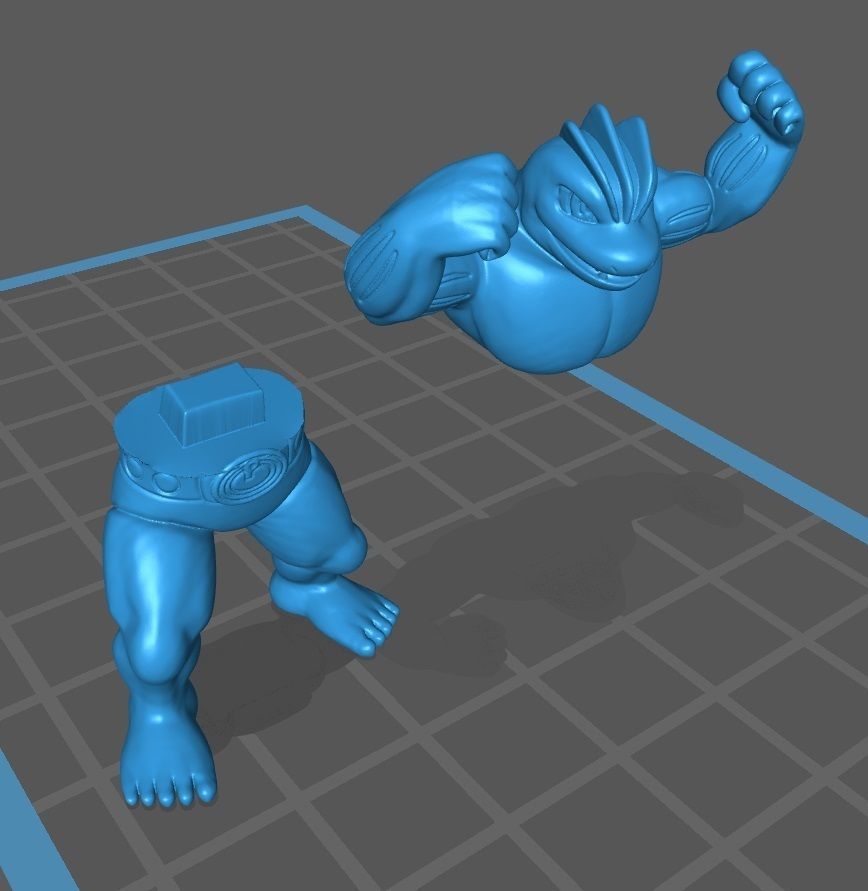 Pokemon Machop Machoke Machamp 3D print model_3