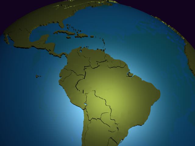 Earth Political Globe 3D model_4