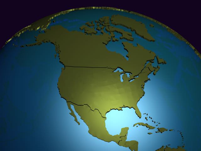 Earth Political Globe 3D model_2