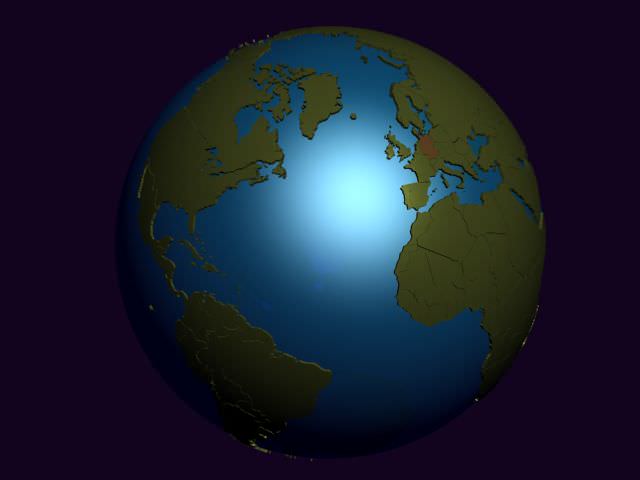 Earth Political Globe 3D model_6