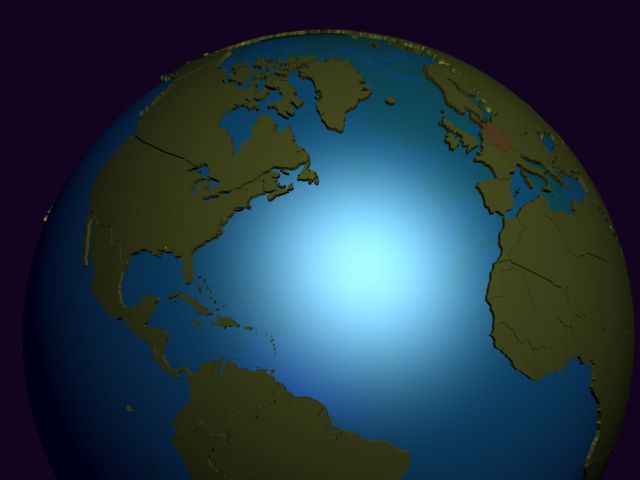 Earth Political Globe 3D model_3