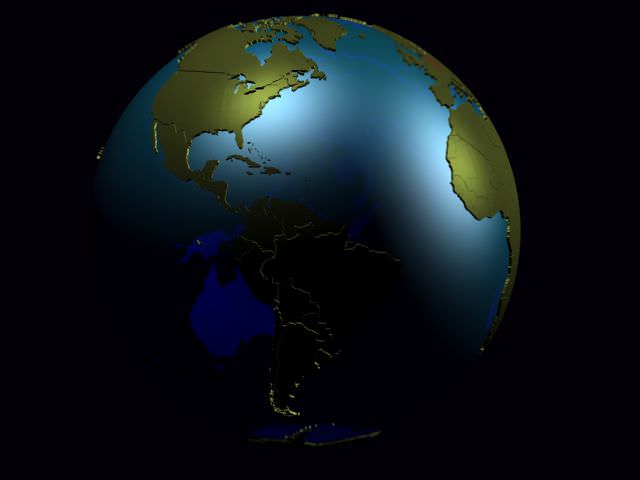 Earth Political Globe 3D model_9