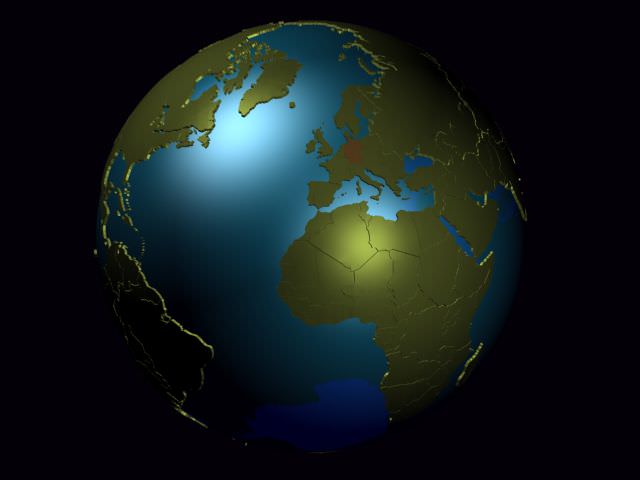 Earth Political Globe 3D model_7
