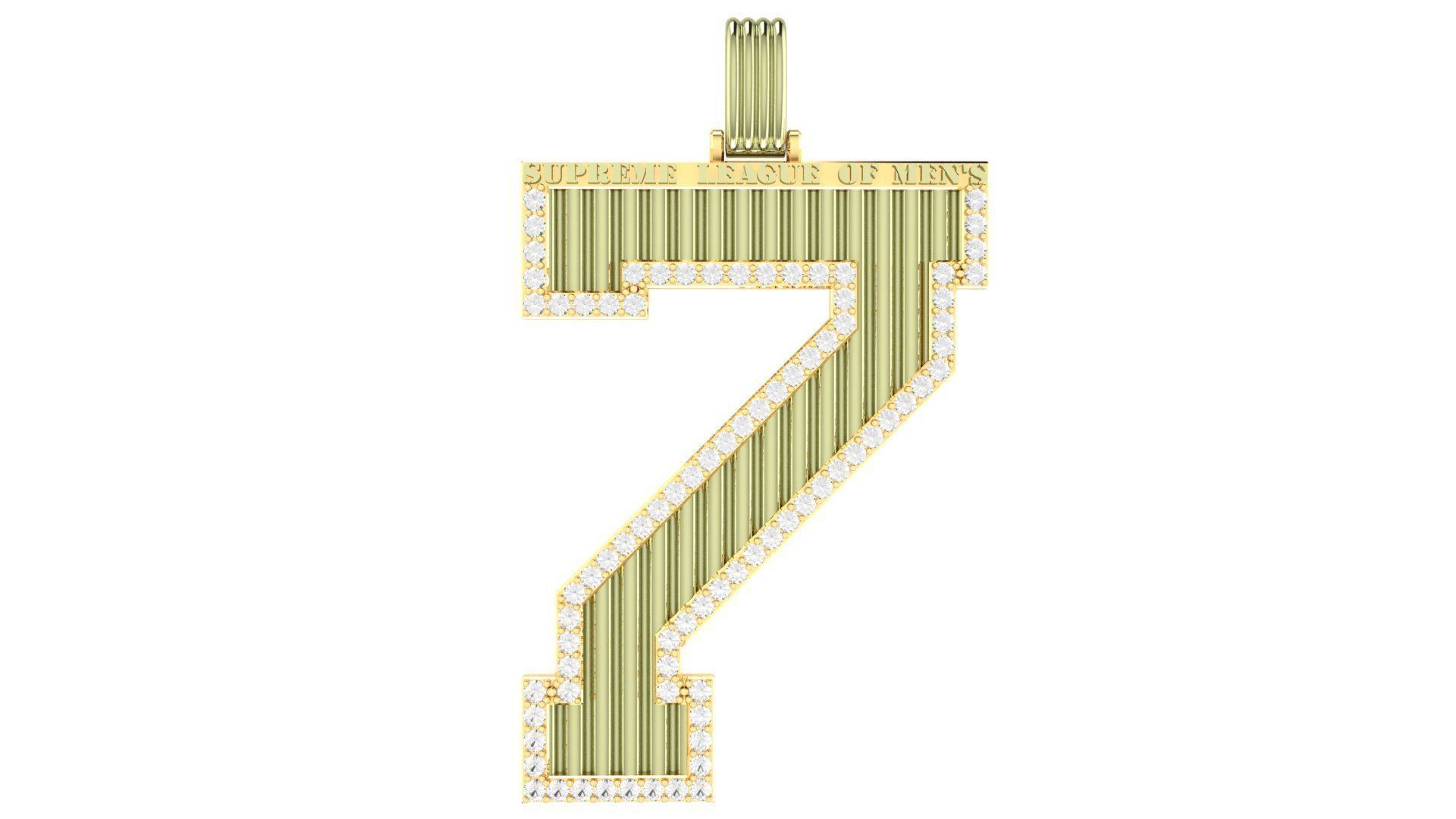 Pedant Number 7 SUPREME LEAGUE OF MAN S 3D print model_1