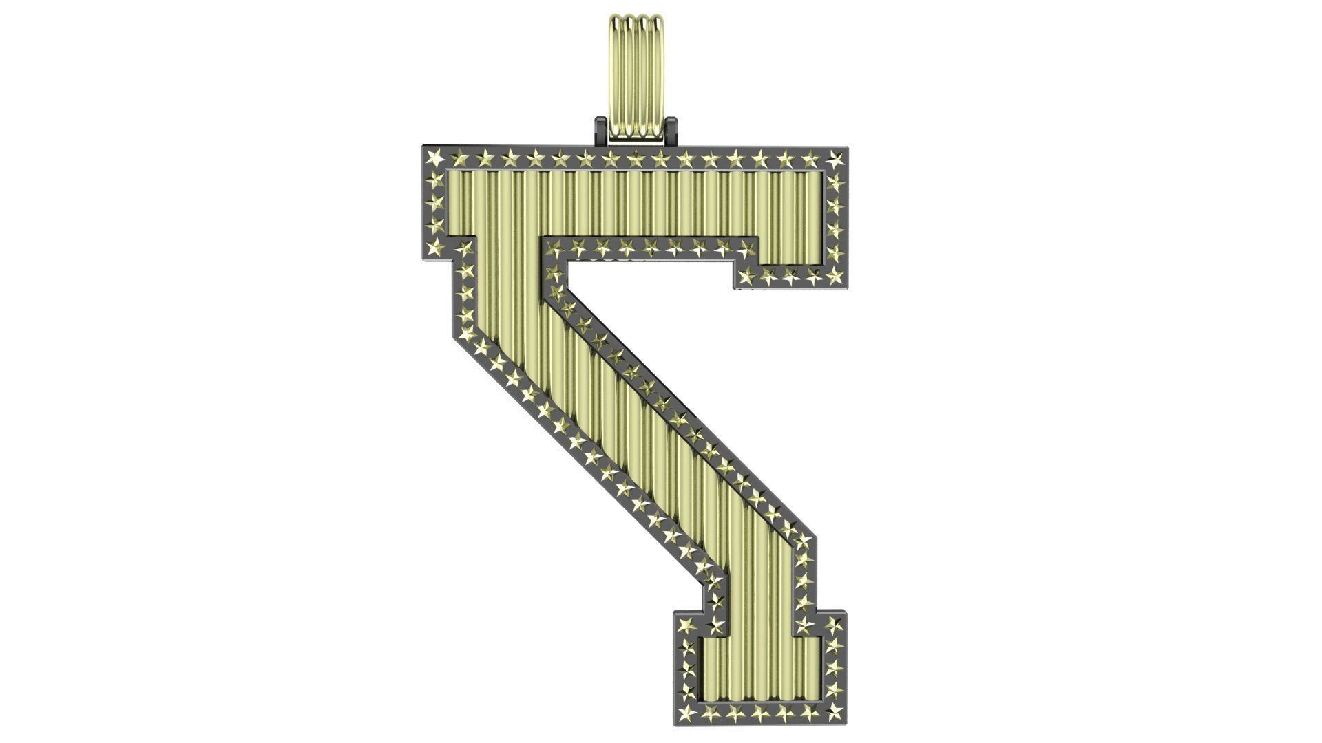 Pedant Number 7 SUPREME LEAGUE OF MAN S 3D print model_4