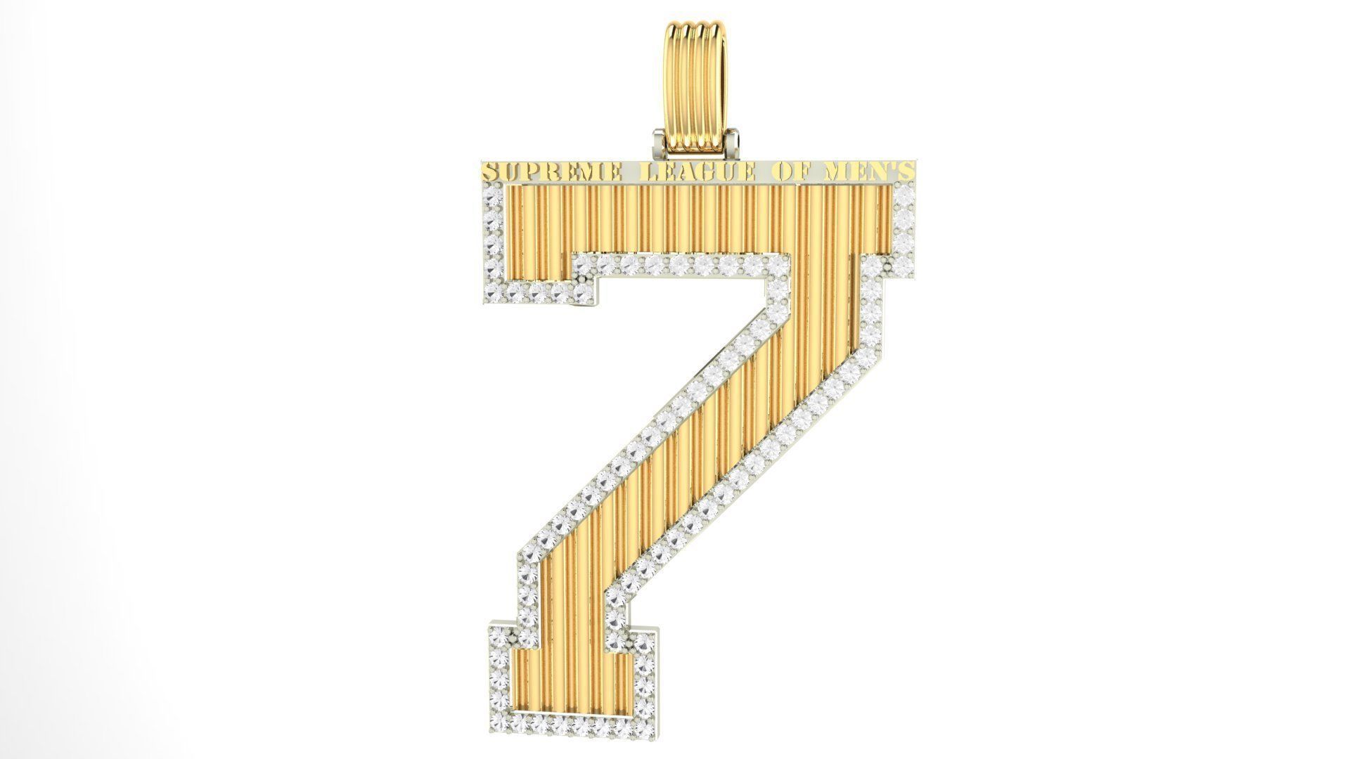 Pedant Number 7 SUPREME LEAGUE OF MAN S 3D print model_19