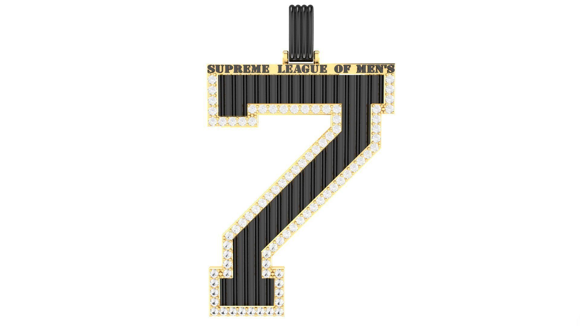 Pedant Number 7 SUPREME LEAGUE OF MAN S 3D print model_10