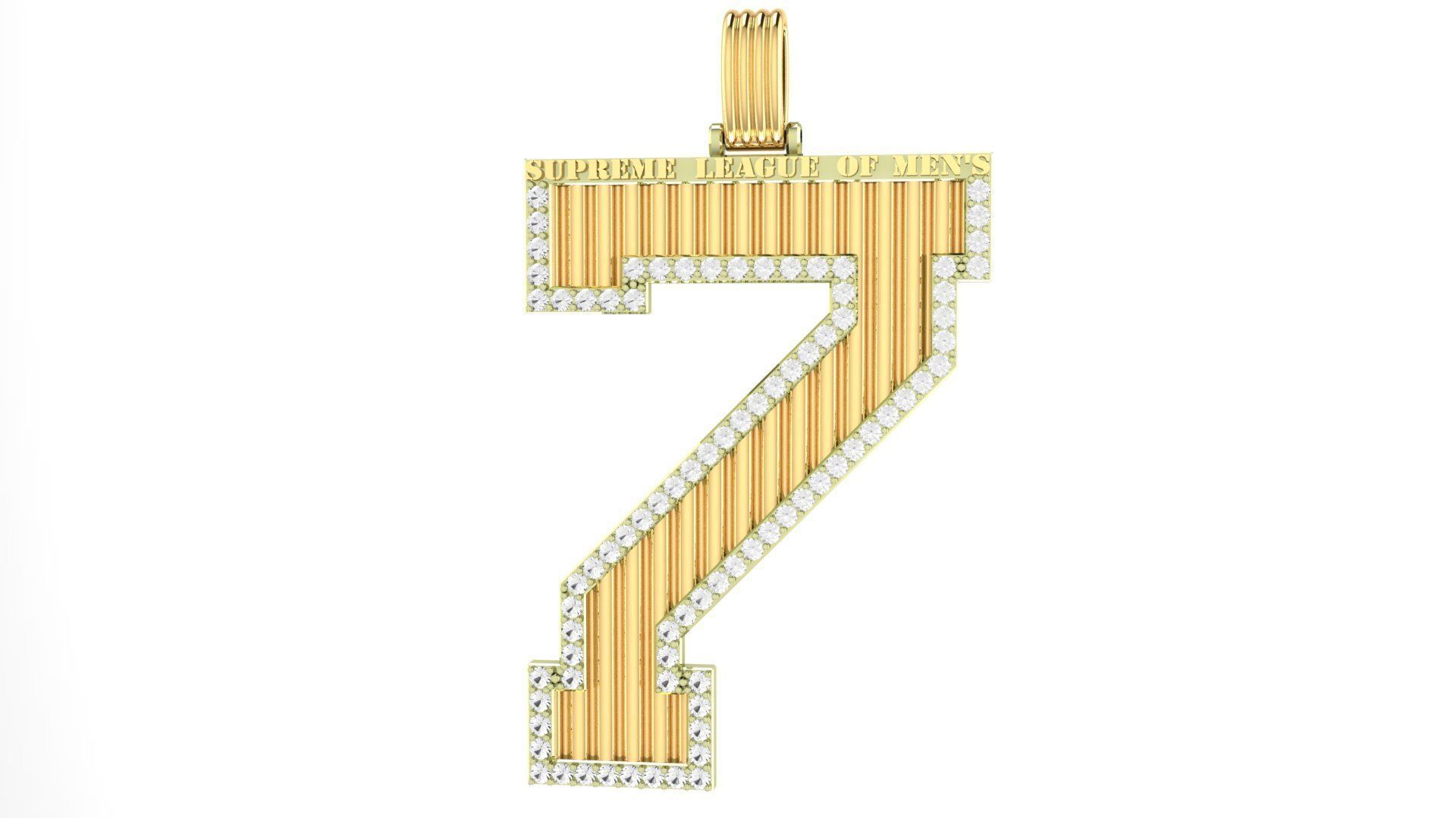 Pedant Number 7 SUPREME LEAGUE OF MAN S 3D print model_20