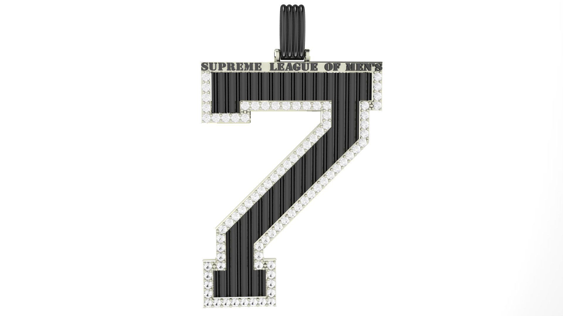 Pedant Number 7 SUPREME LEAGUE OF MAN S 3D print model_14