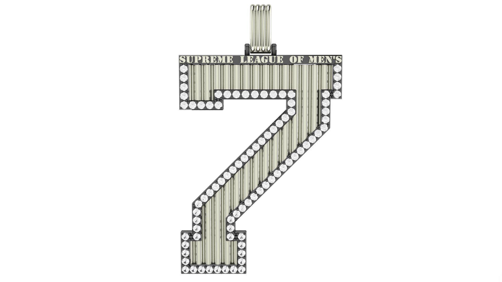 Pedant Number 7 SUPREME LEAGUE OF MAN S 3D print model_9