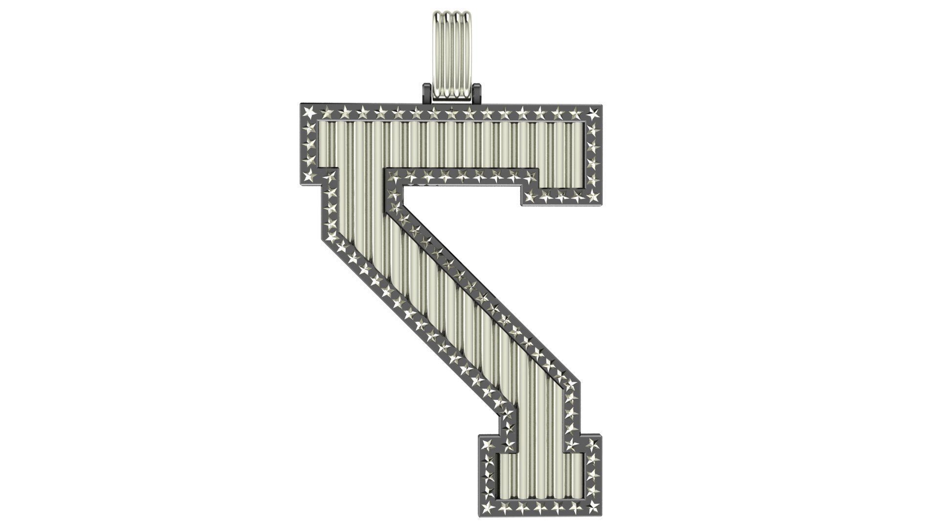 Pedant Number 7 SUPREME LEAGUE OF MAN S 3D print model_8