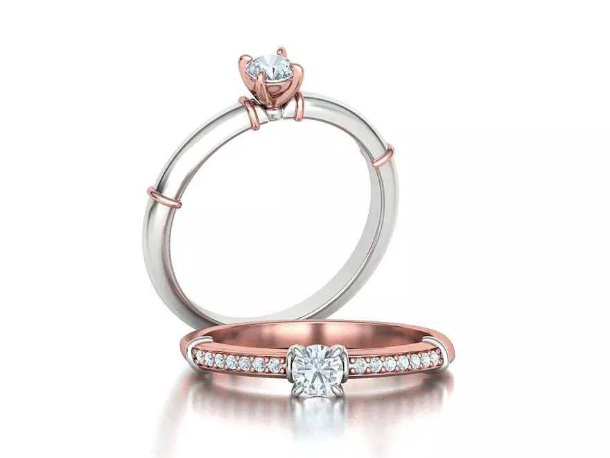 Engagement ring Promise ring Own design 3dmodel 3D print model