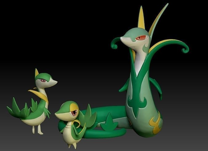 Pokemon Snivy Servine Serperior 3D print model