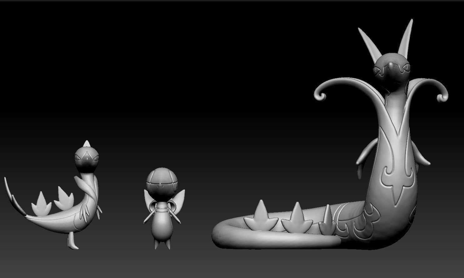 Pokemon Snivy Servine Serperior 3D print model_1