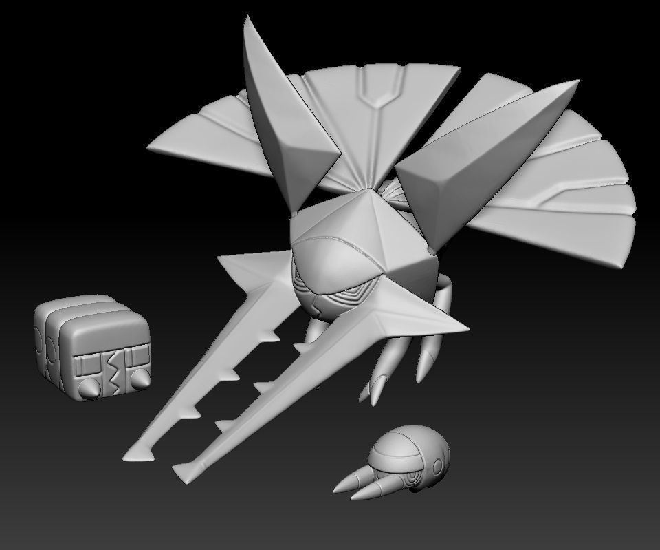 Pokemon Grubbin Charjabug Vikavolt 3D print model_4