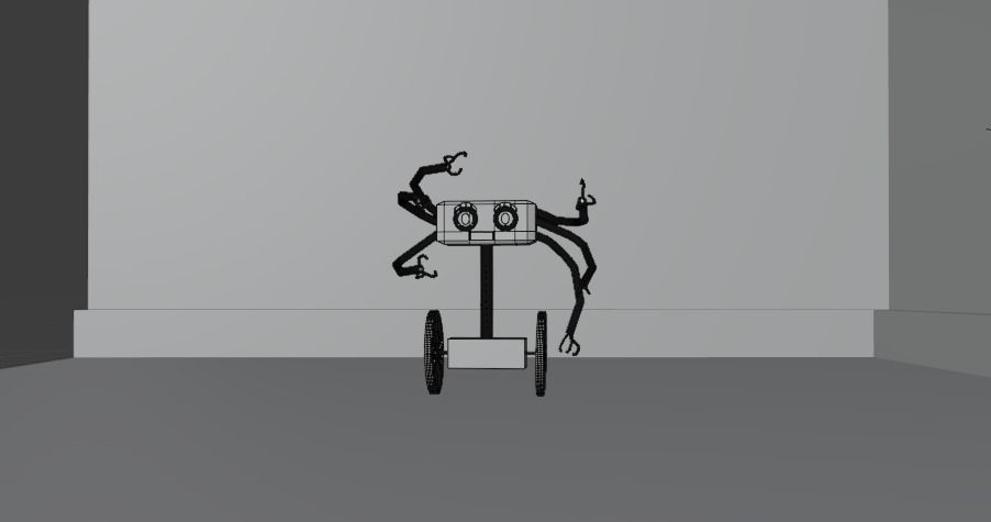 A sci-fi robot game-ready cartoon themed Low-poly 3D model_6