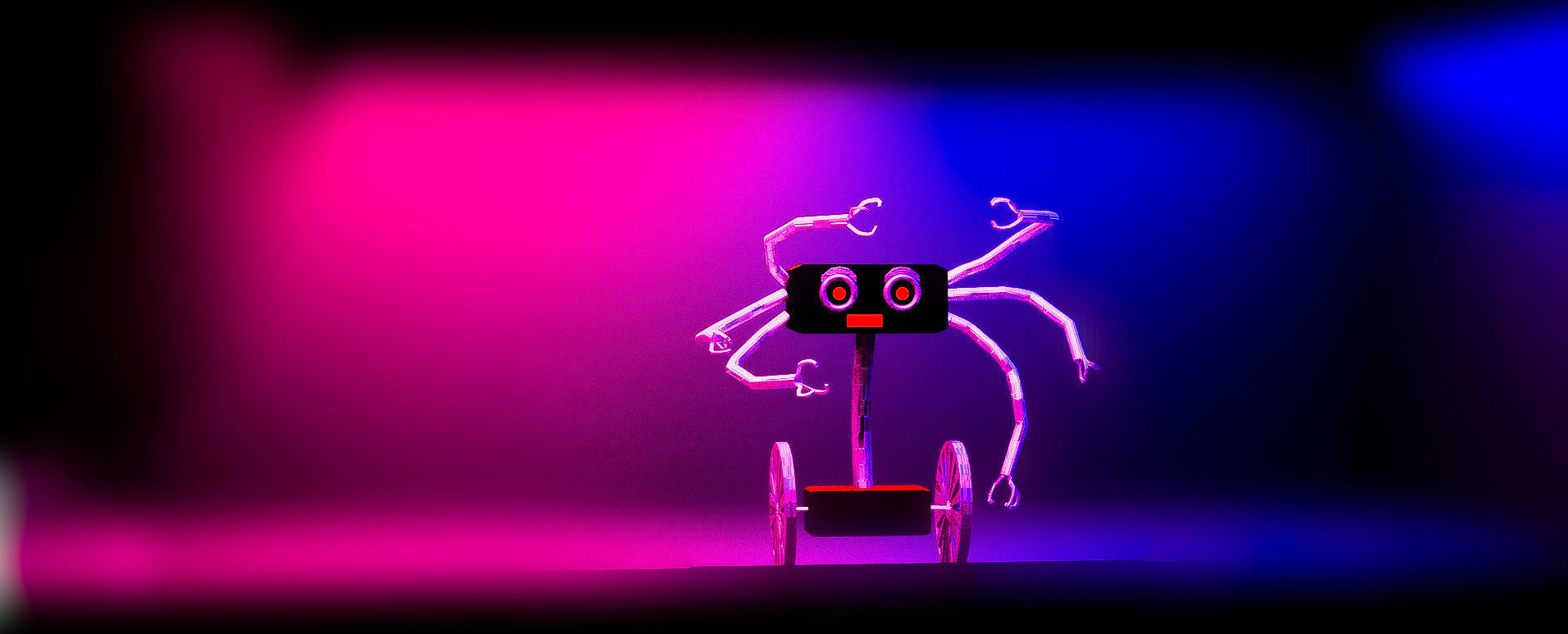 A sci-fi robot game-ready cartoon themed Low-poly 3D model_9