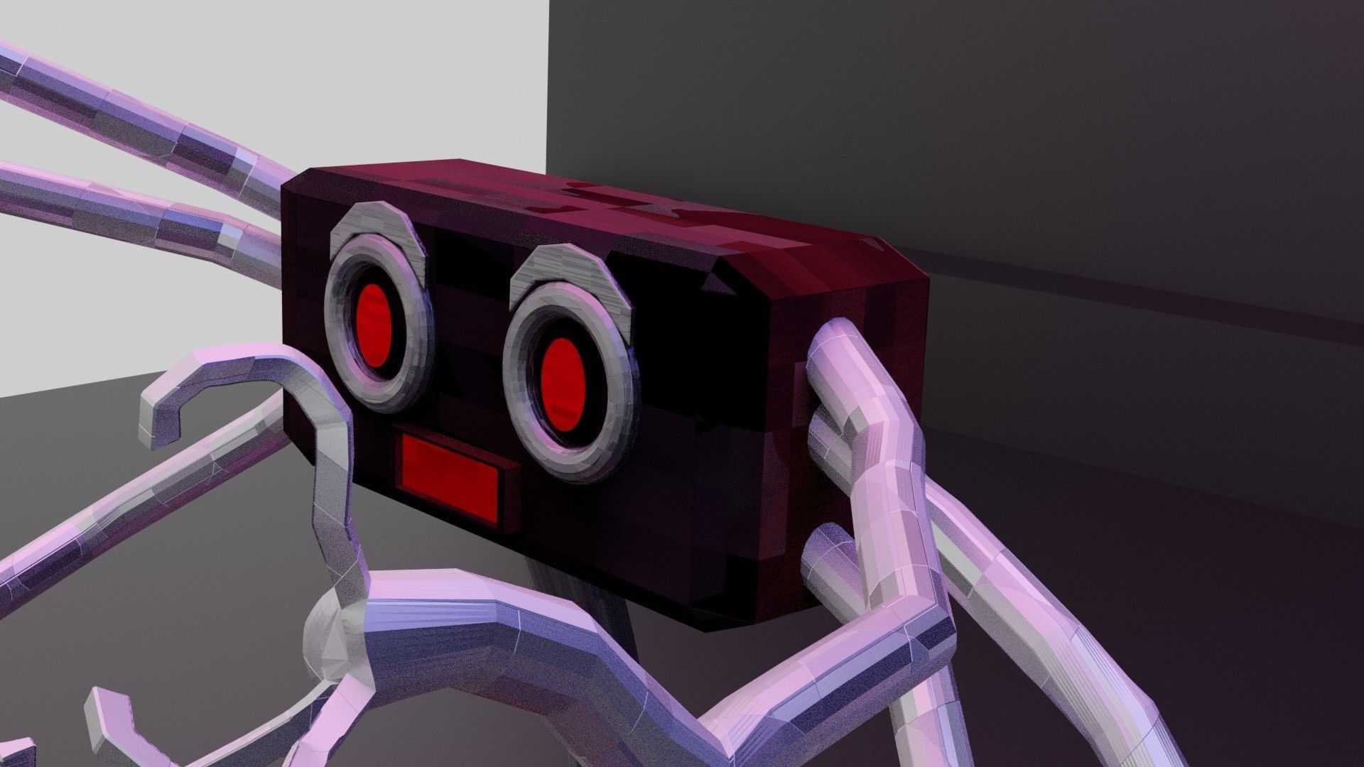 A sci-fi robot game-ready cartoon themed Low-poly 3D model_1