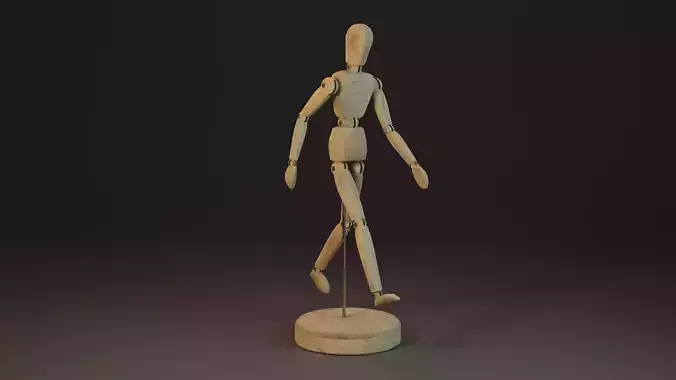 Drawing Mannequin Low-poly 3D model