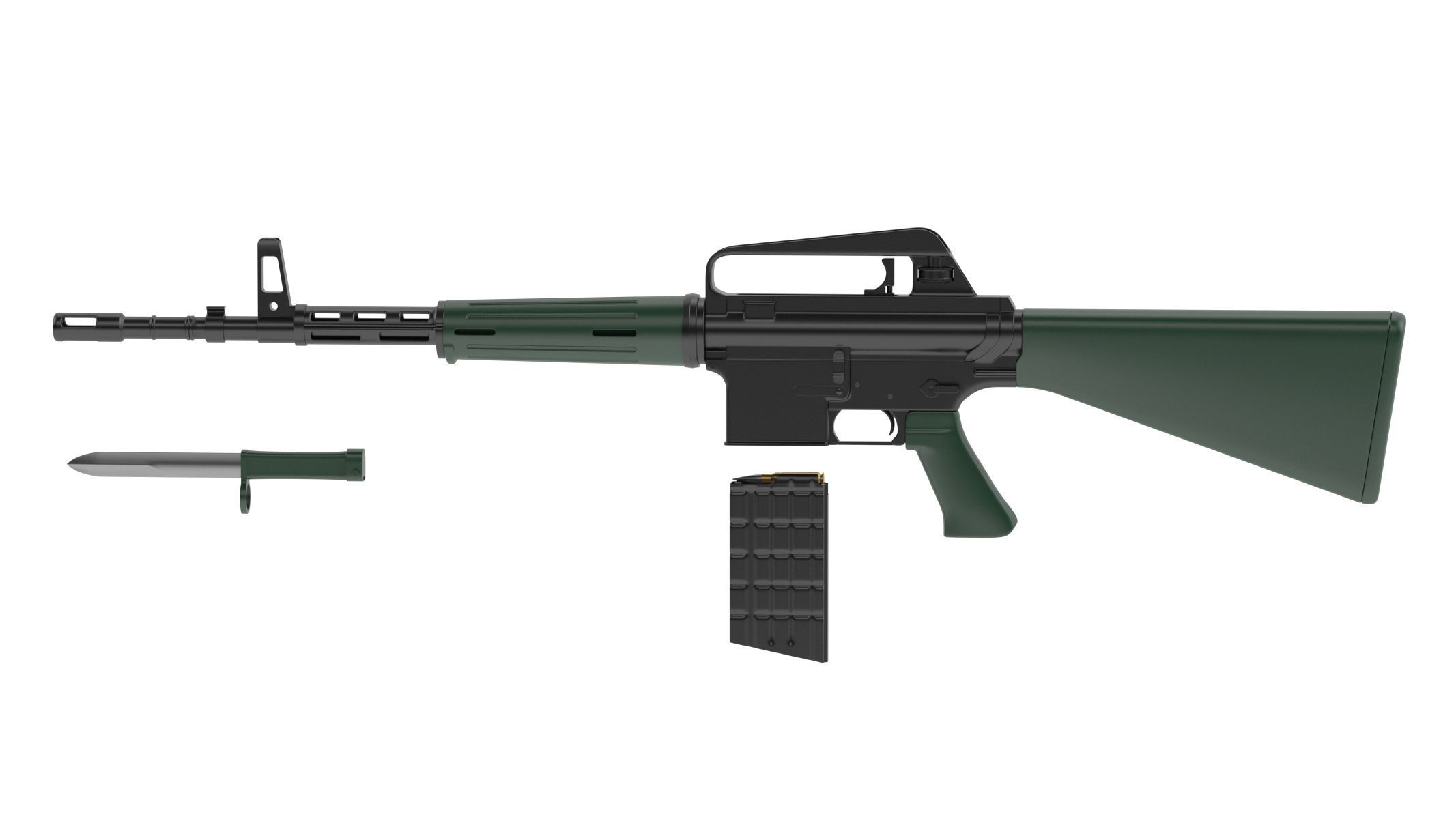 ArmaLite AR-10 3D model_4