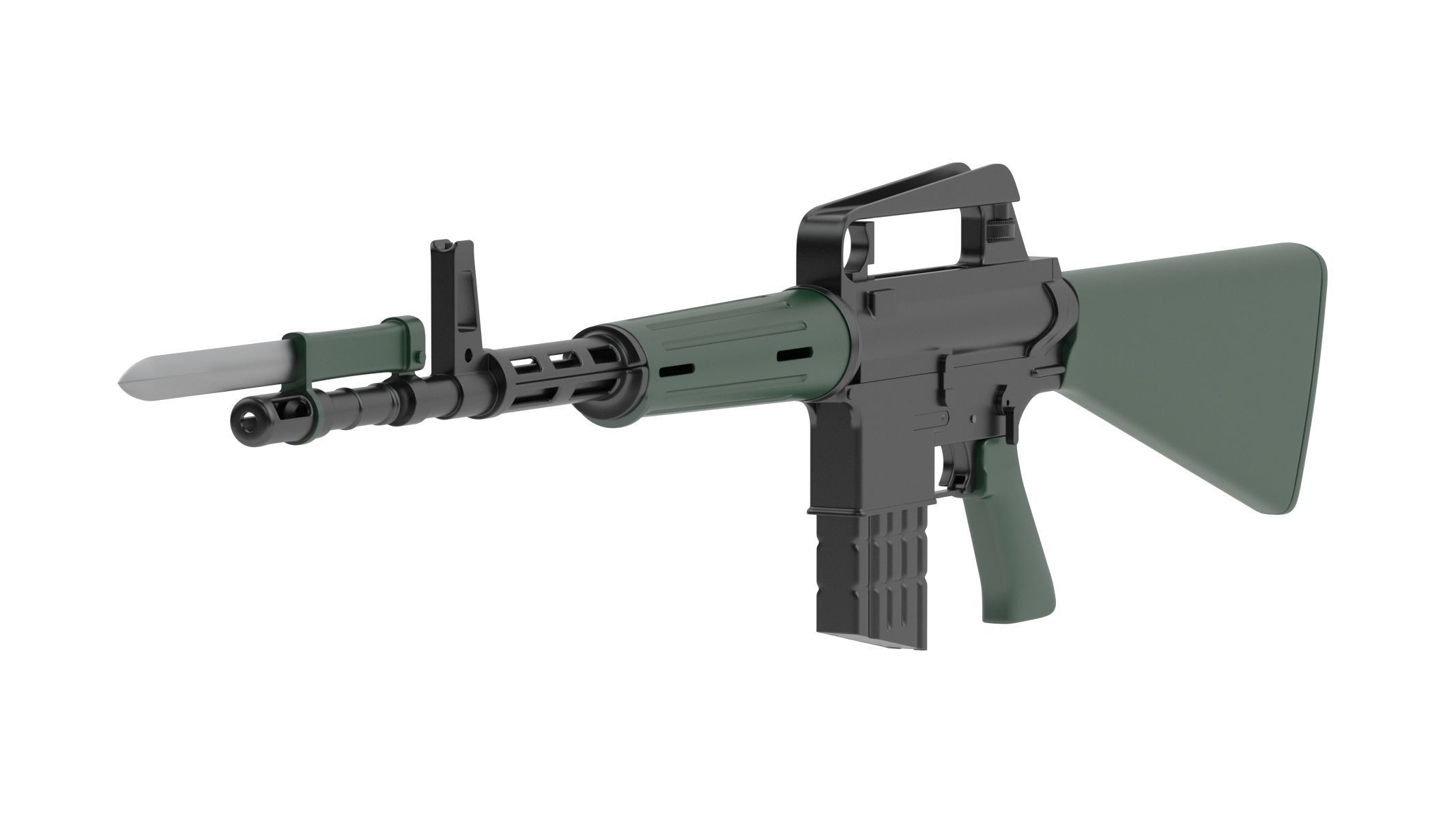ArmaLite AR-10 3D model_2