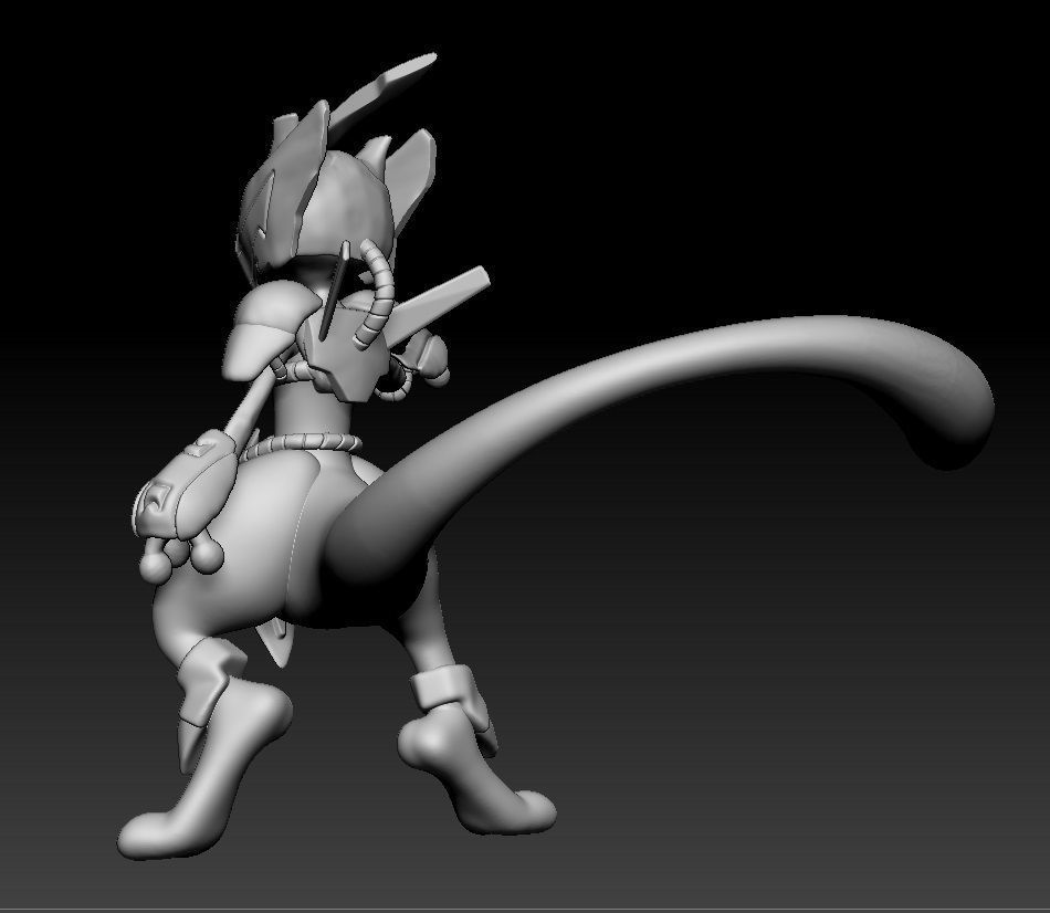 Pokemon Armor Mewtwo 3D print model_3