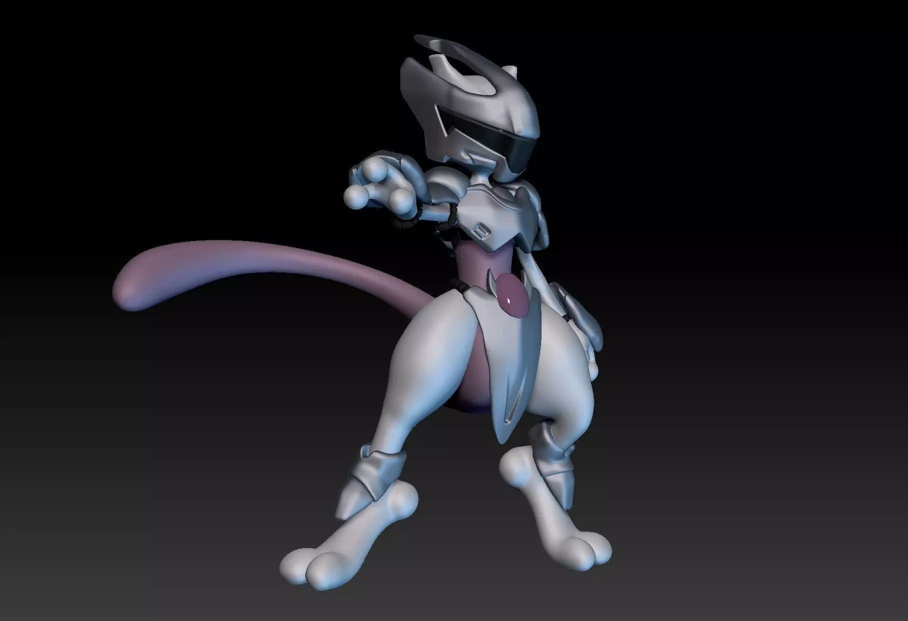 Pokemon Armor Mewtwo 3D print model_0