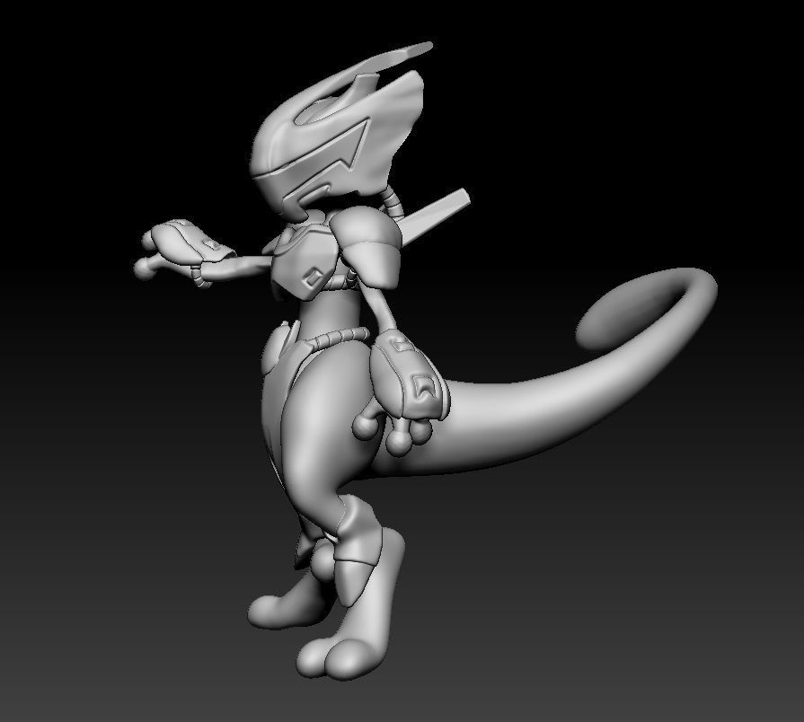 Pokemon Armor Mewtwo 3D print model_4
