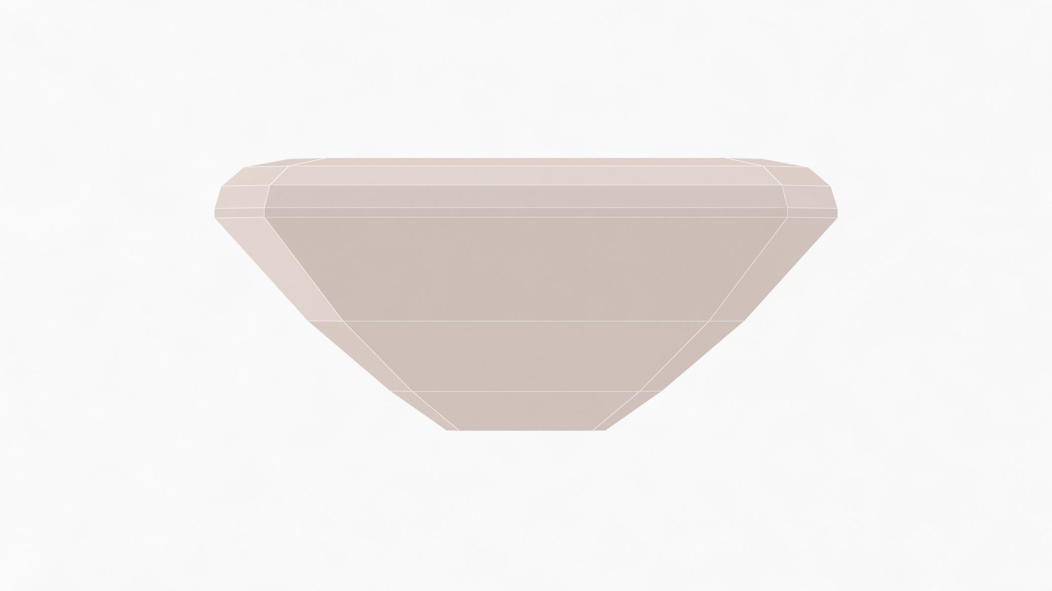 EMERALD Cut Diamond - 3D Printable 3D model_6