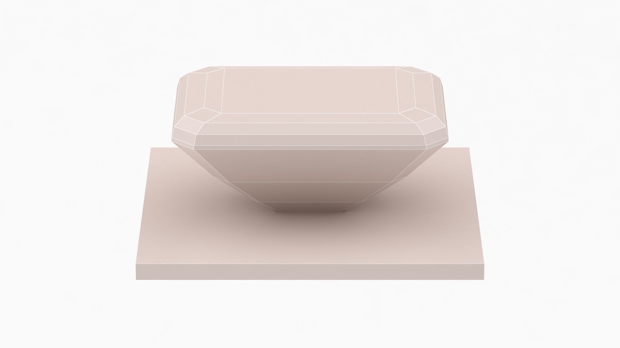 EMERALD Cut Diamond - 3D Printable 3D model_1