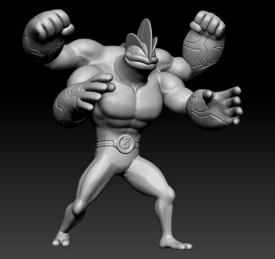 Gigantamax Machamp 3D print model_2