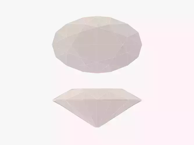 Oval Cut Diamond - 3D Printable