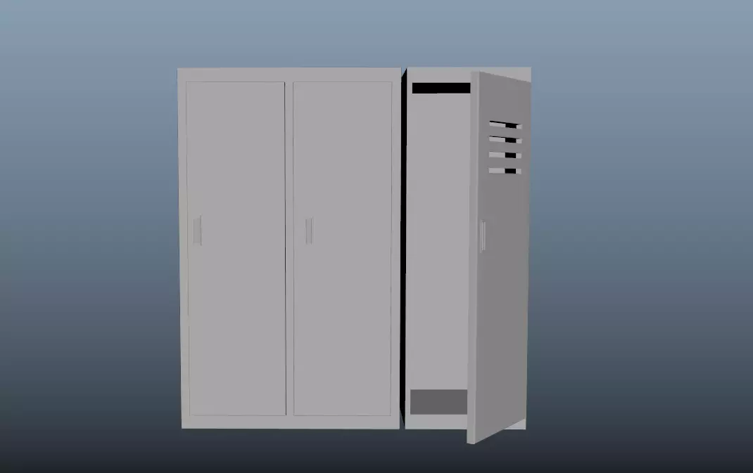 cabinet locker Free low-poly 3D model_0