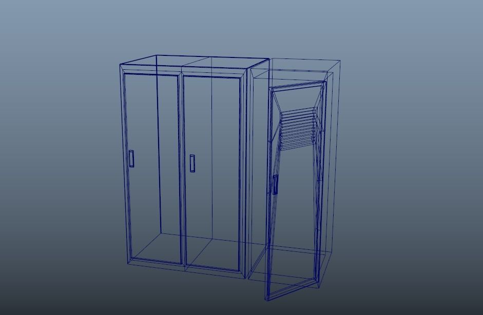 cabinet locker Free low-poly 3D model_1
