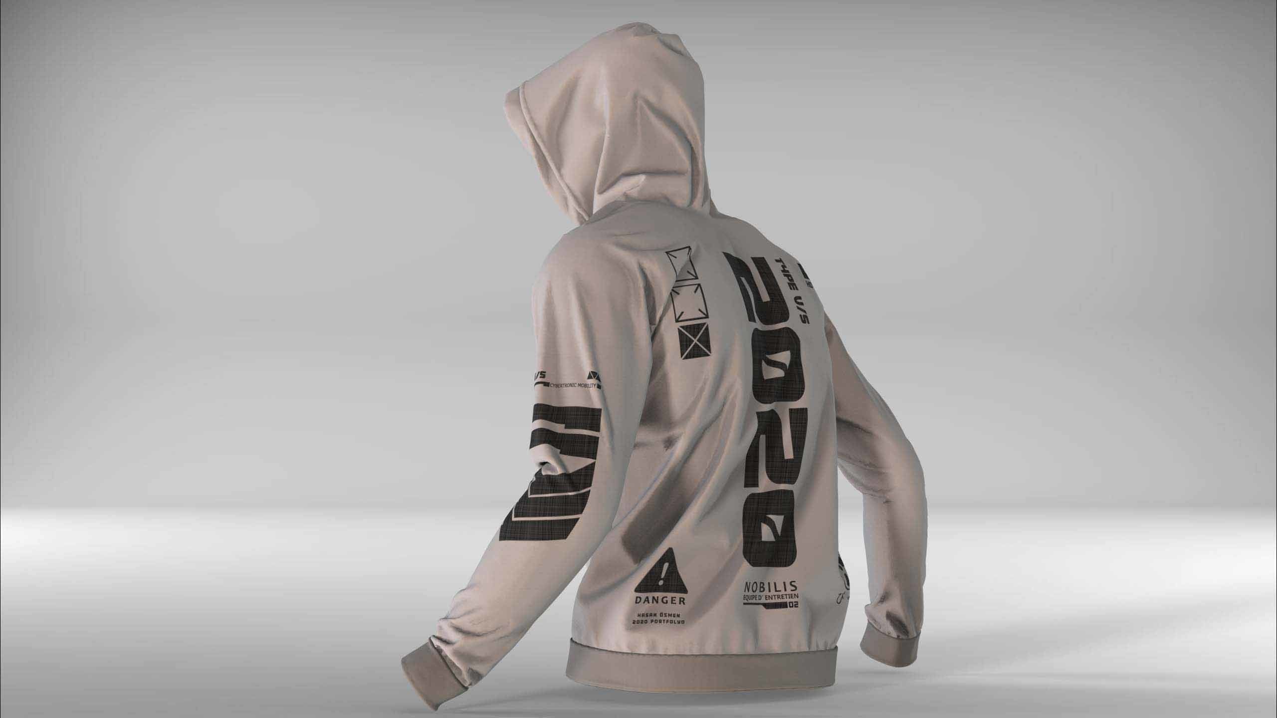 hoodie sweatshirt 3D model_1