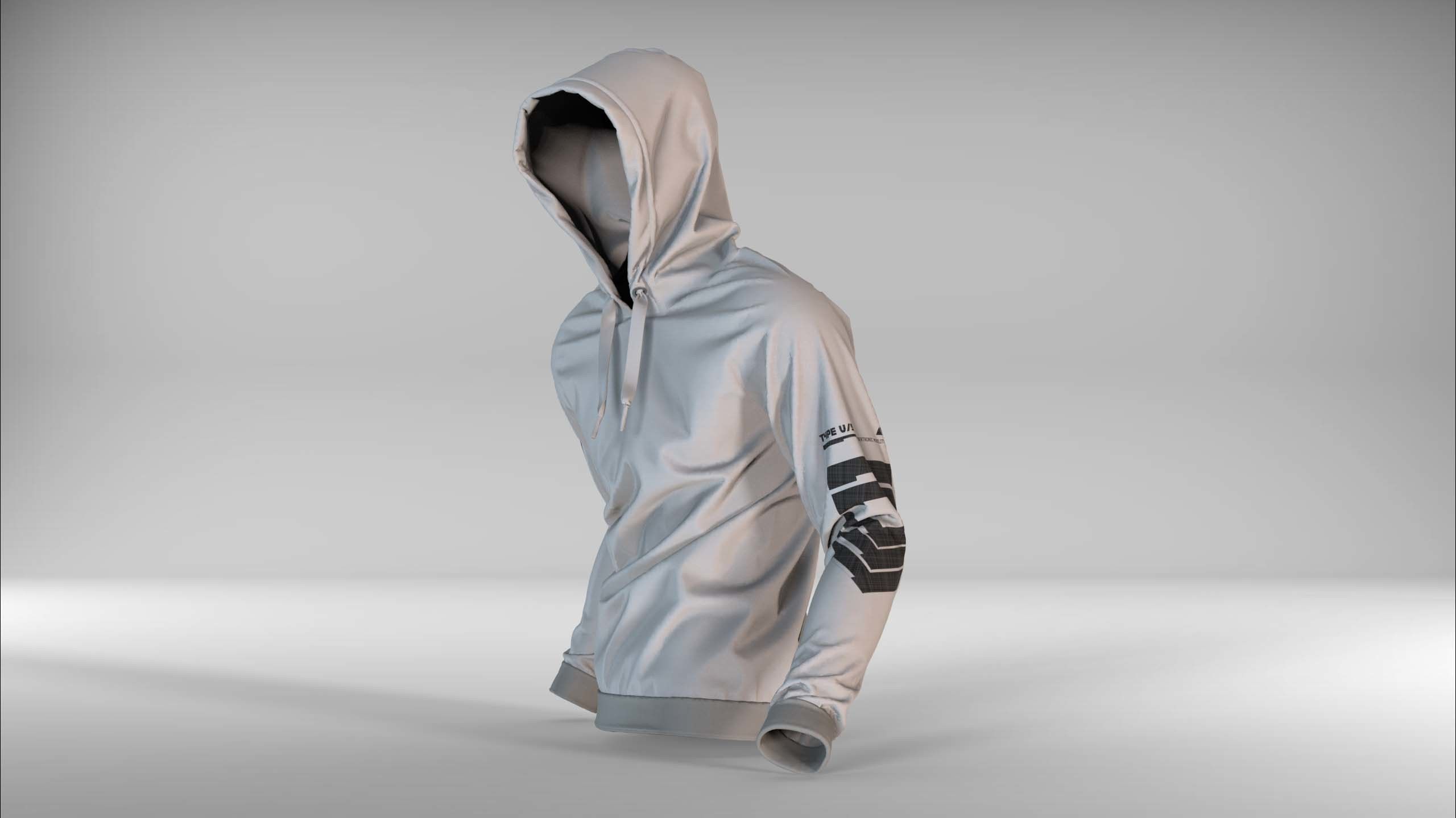 hoodie sweatshirt 3D model_3
