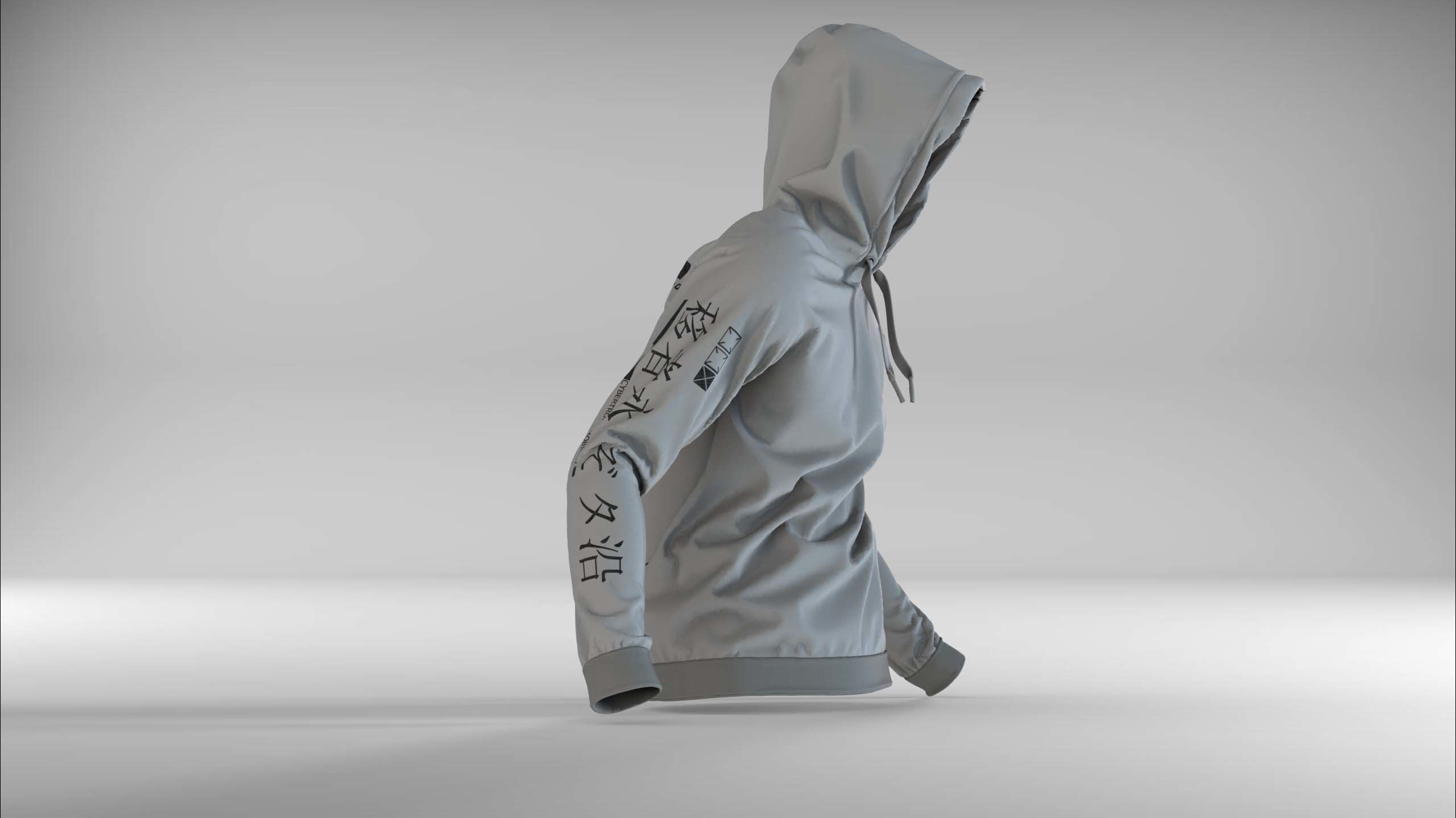 hoodie sweatshirt 3D model_2