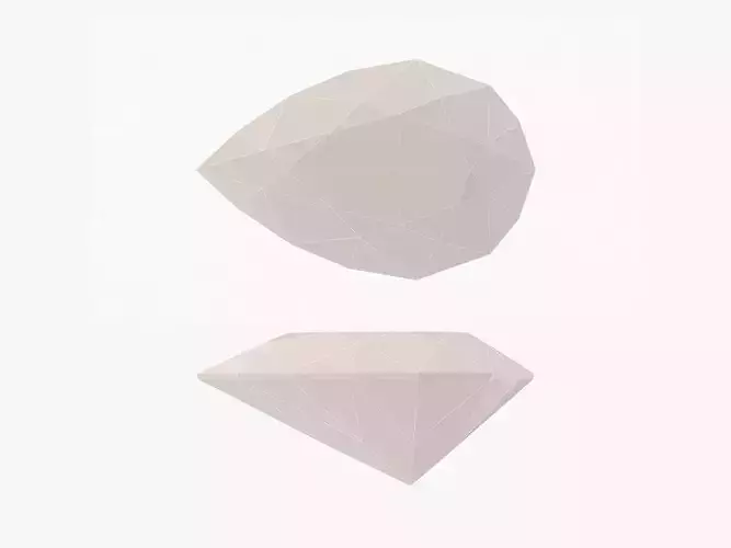Pear Cut Diamond - 3D Printable