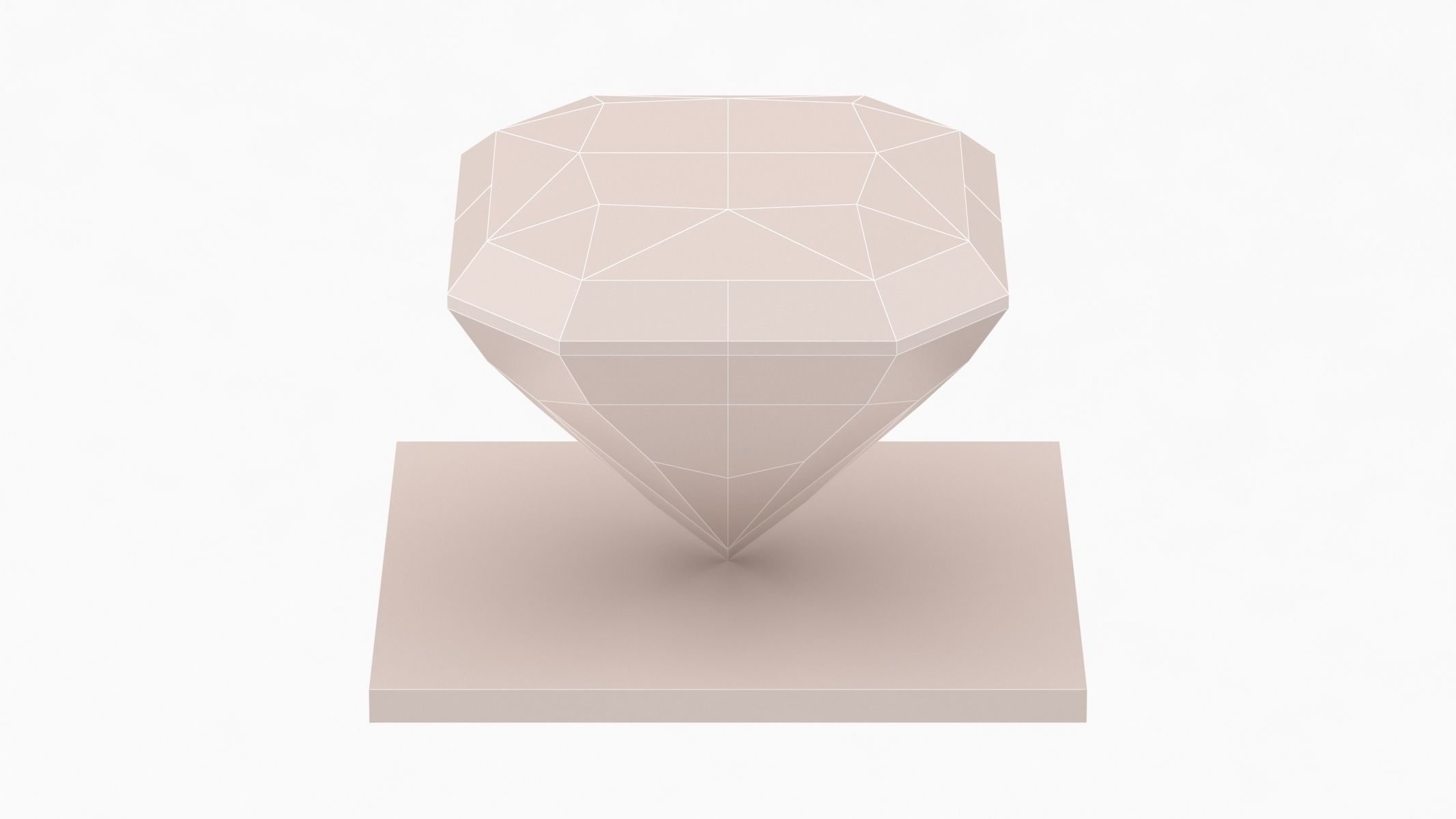 RADIANT Cut Diamond - 3D Printable 3D model_1