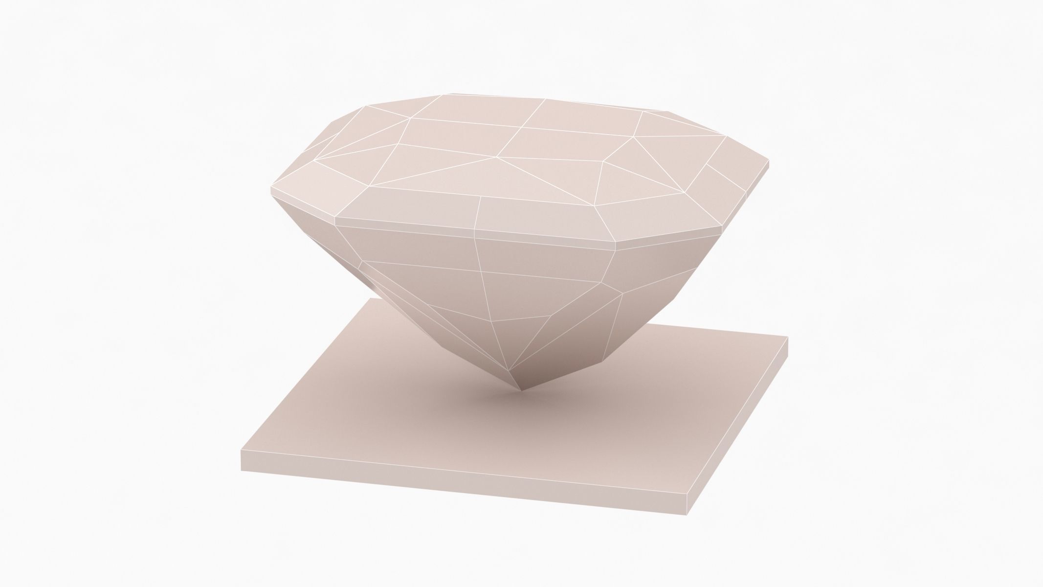 RADIANT Cut Diamond - 3D Printable 3D model_2