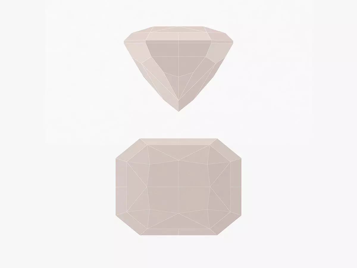 RADIANT Cut Diamond - 3D Printable 3D model_0