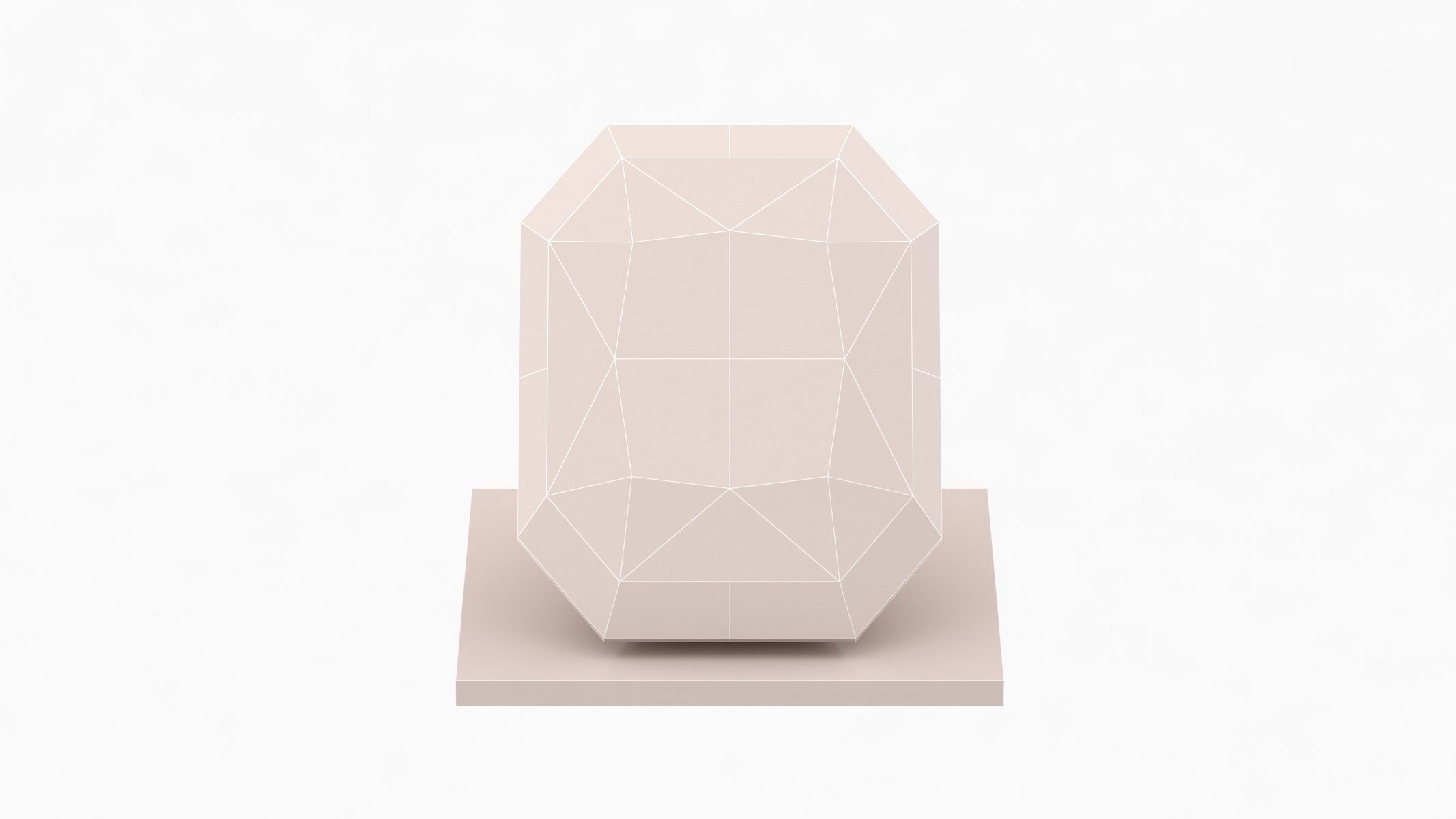 RADIANT Cut Diamond - 3D Printable 3D model_4