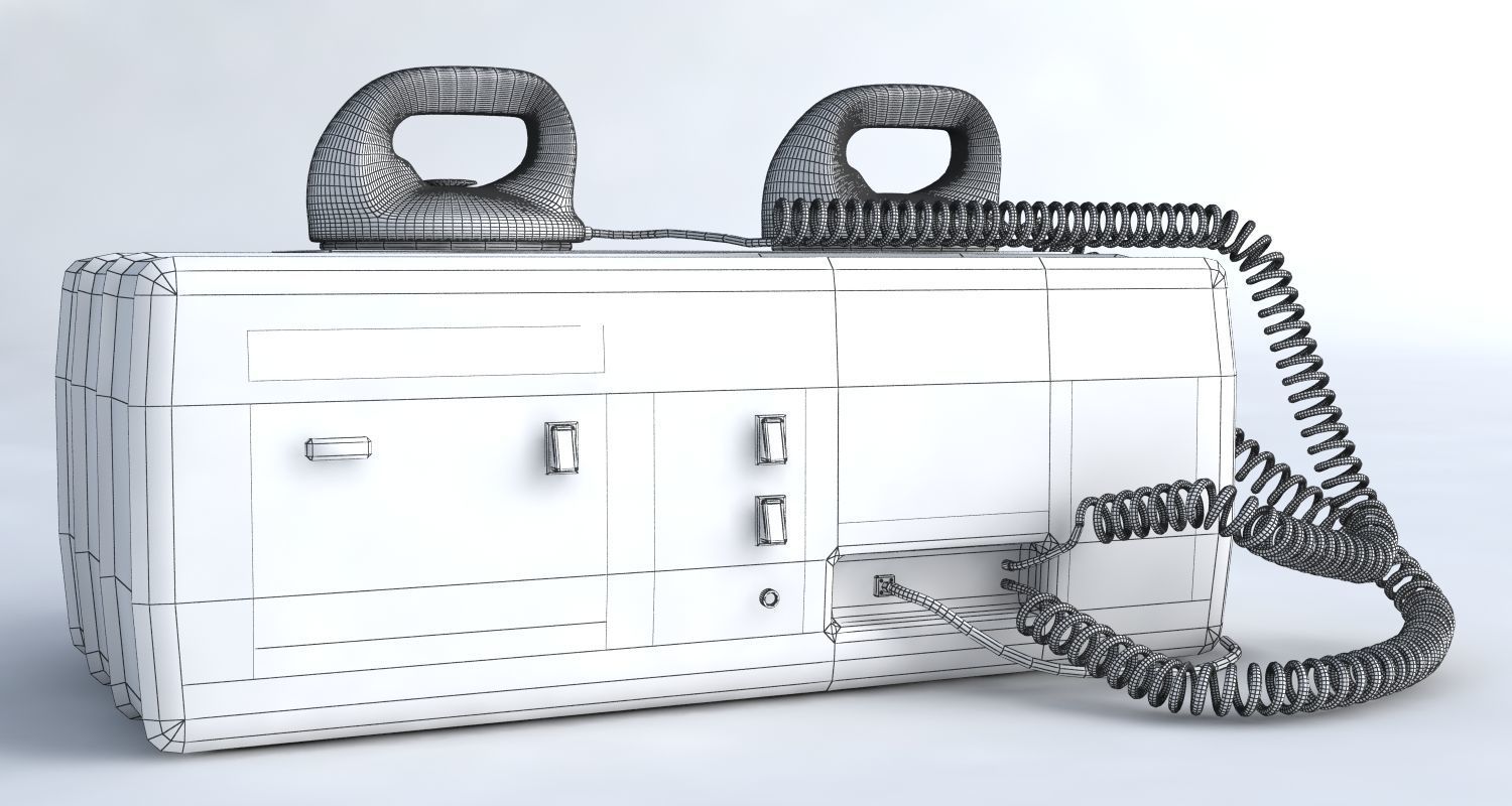 Medical set wheelchair 3D model_6