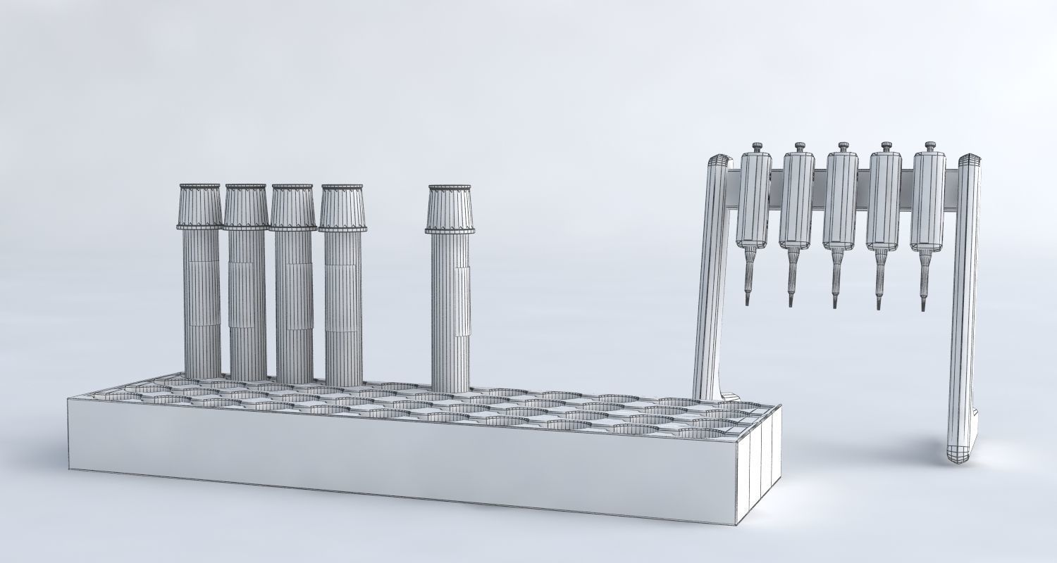 Medical set wheelchair 3D model_30