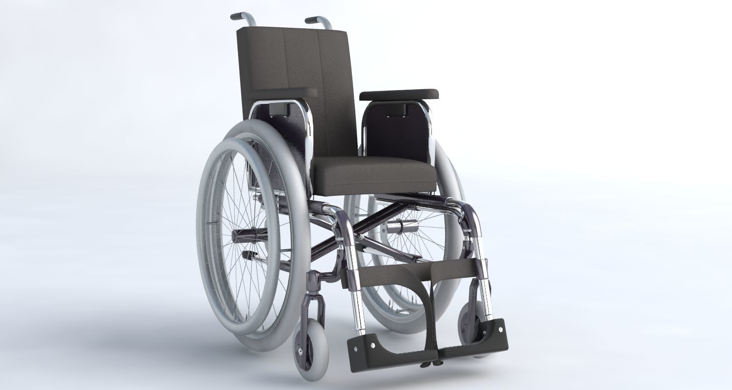 Medical set wheelchair 3D model_11