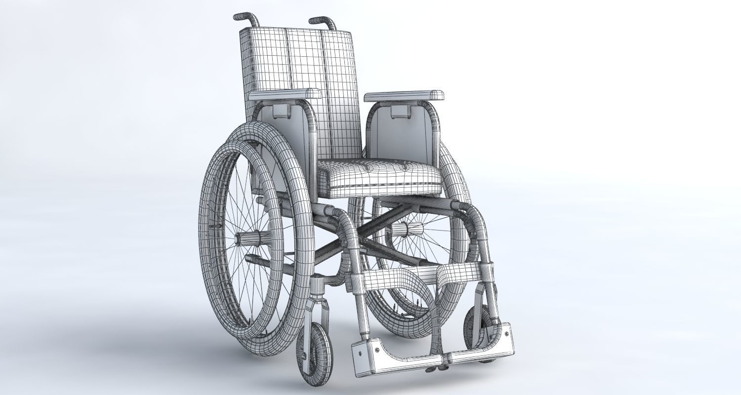 Medical set wheelchair 3D model_12